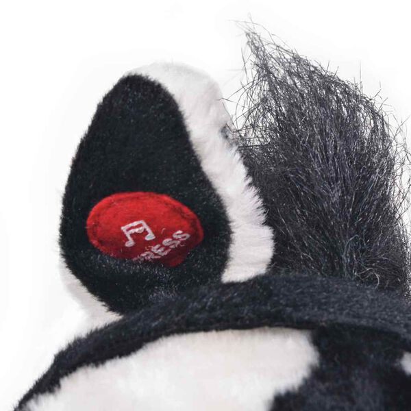 vidaXL Caballo de peluche de pie negro y blanco XXL