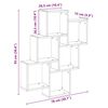 vidaXL Estante cubo de pared madera ingeniería envejecida 78x15x93 cm