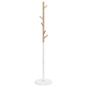 vidaXL Perchero de hierro con recubrimiento en polvo blanco 172 cm