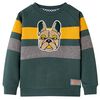 vidaXL Sudadera infantil verde oscuro 104