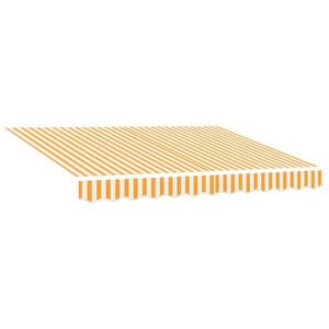 vidaXL Tela de Repuesto para Toldos Amarillo y blanco 235 x 195 cm