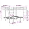 vidaXL Litera triple madera maciza de pino blanca 200x200/80x200 cm