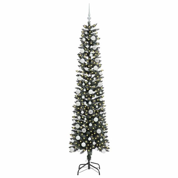 vidaXL &Aacute;rbol de Navidad artificial Verde 210 cm PVC, Pl&aacute;stico y Acero