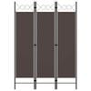 vidaXL Biombo divisor de 3 paneles marr&oacute;n 120x180 cm