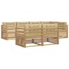 vidaXL Conjunto de sof&aacute;s de exterior 7 uds. y Beige Poli&eacute;ster