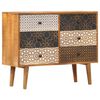 vidaXL Aparador con estampado madera maciza de mango 90x30x70 cm