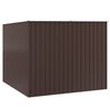 vidaXL Cobertizo de jardín acero galvanizado marrón 195x198x159 cm