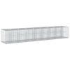 vidaXL Cama elevada de gavi&oacute;n 2 uds. 340 x 60 x 55 cm Plateado