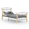 vidaXL Estructura de cama sin colch&oacute;n metal negro 90x200 cm