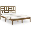 vidaXL Estructura cama sin colch&oacute;n madera maciza marr&oacute;n miel 140x200cm