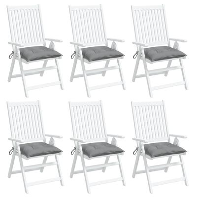vidaXL Cojines de silla de jardín 6 uds tela Oxford gris 40x40x7 cm