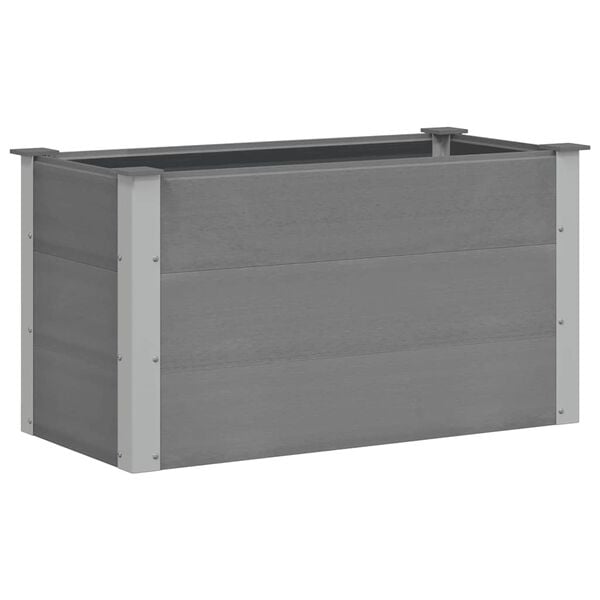 vidaXL Arriate de WPC gris 100x50x54 cm