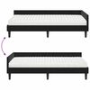 vidaXL Estructura de Cama Esquina con Colch&oacute;n 2 pcs Negro Terciopelo