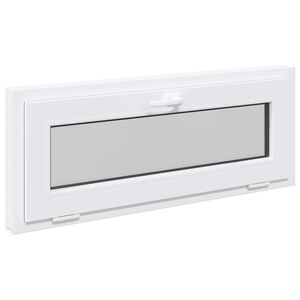 vidaXL Ventana de s&oacute;tano RISOR 110 x 40 cm PVC y vidrio Blanco