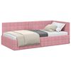 vidaXL Estructura de cama en esquina Rosa 90 cm x 200 cm Terciopelo
