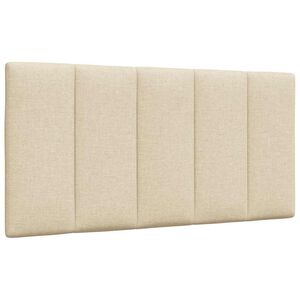 vidaXL Cabecero de cama acolchado Hanko tela crema 100 cm