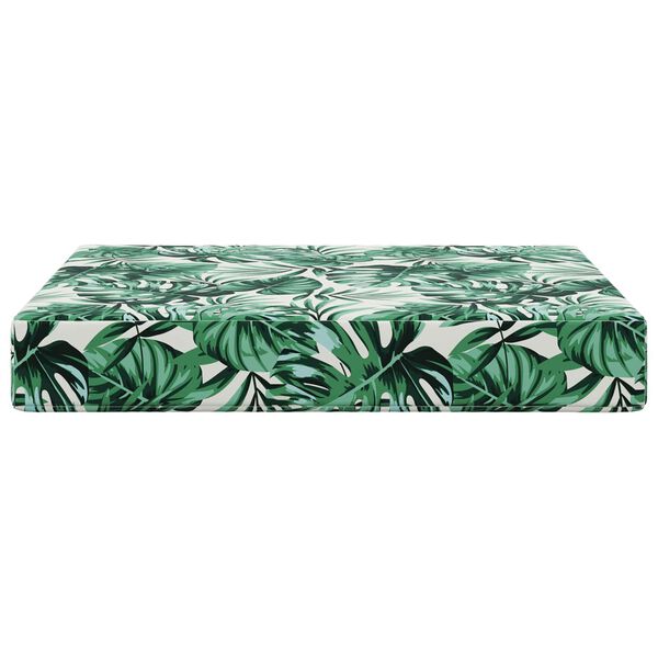 vidaXL Coj&iacute;n para sof&aacute; de exterior Patr&oacute;n de hoja 60 x 60 x 8 cm