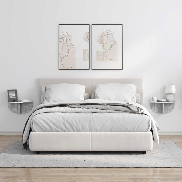 vidaXL Estante de pared Gris Concreto 38 x 19 x 19 cm