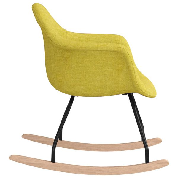 vidaXL Silla mecedora de tela verde