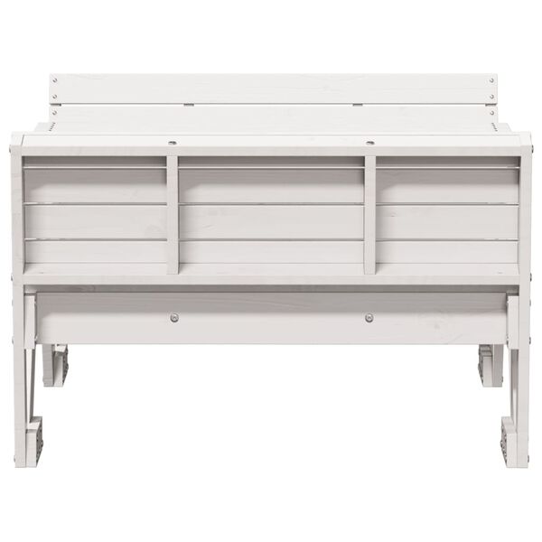 vidaXL Mesa de pícnic para niños madera maciza pino blanco 88x122x58cm
