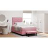vidaXL Cama tipo Box Spring con colch&oacute;n Rosa 120 x 200 cm Terciopelo