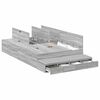 vidaXL Cama con almacenamiento Gris Sonoma 120 cm Madera contrachapada