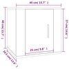 vidaXL Muebles para TV de pared 2 uds roble marrón 40x34,5x40 cm