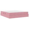 vidaXL Cama con almacenamiento y colch&oacute;n Rosa 180 x 200 cm Terciopelo