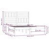 vidaXL Estructura de cama sin colchón madera de pino blanca 150x200 cm