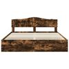 vidaXL Estructura de cama Roble ahumado 180 x 200 cm Madera Ingenieril