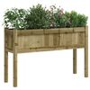 vidaXL Jardinera con patas madera de pino impregnada 110x31x70 cm