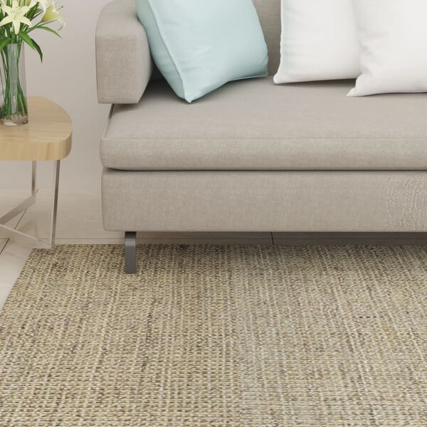 vidaXL Alfombra de sisal natural verde 66x350 cm