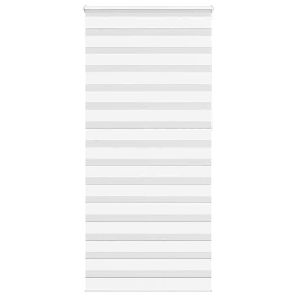 vidaXL Estor cebra blanco 105x230 cm tejido ancho 100,9 cm poli&eacute;ster