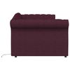vidaXL Sof&aacute; cama USB tela morada 90x200 cm