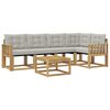 vidaXL Conjunto de sof&aacute;s de exterior 6 pcs Blanco y Gris Claro