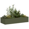 vidaXL Jardinera acero verde oliva 200x80x40 cm