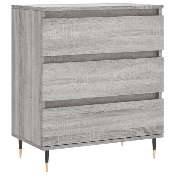 vidaXL Aparador de madera contrachapada gris Sonoma 60x35x70 cm