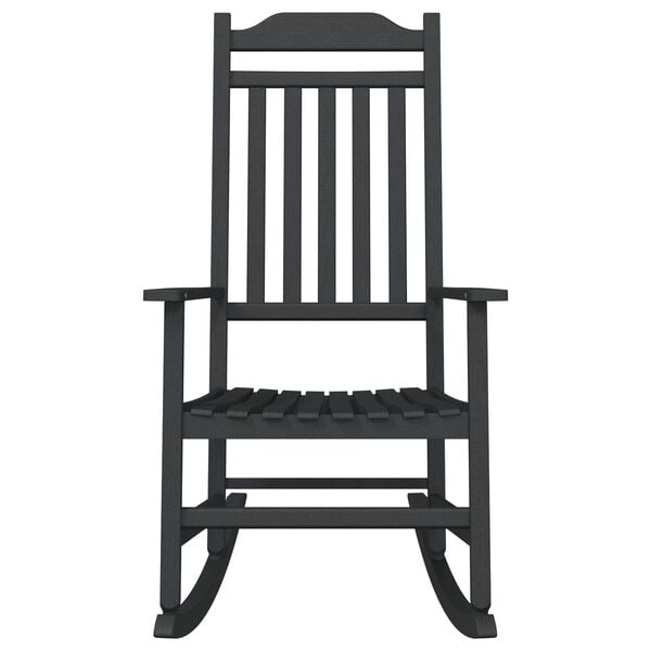 vidaXL Mecedora Negro 65 x 84 x 114 cm Polietileno