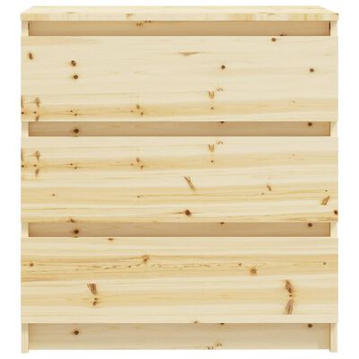 vidaXL Mesita de noche madera maciza de abeto 60x36x64 cm