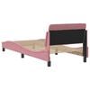 vidaXL Estructura de cama con cabecero Dover terciopelo rosa 80x200 cm