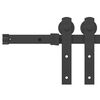 vidaXL Kit de herrajes para puertas correderas acero negro 183 cm