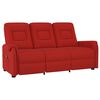 vidaXL Sillón reclinable de masaje 3 plazas cuero sintético rojo tinto