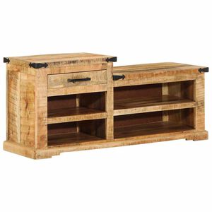 vidaXL Banco Marr&oacute;n 110 x 35 x 50 cm Mango rugoso