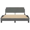 vidaXL Estructura de cama Dover tela gris oscuro 140x200 cm