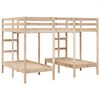 vidaXL Estructura de litera triple madera de pino 140x200/70x140 cm
