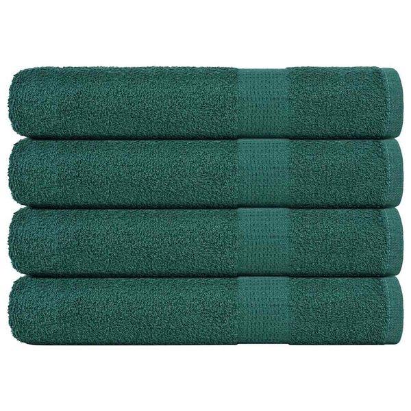 vidaXL Toallas de sauna FROGN 4 uds verde 80x200 cm 360 g/m&sup2;