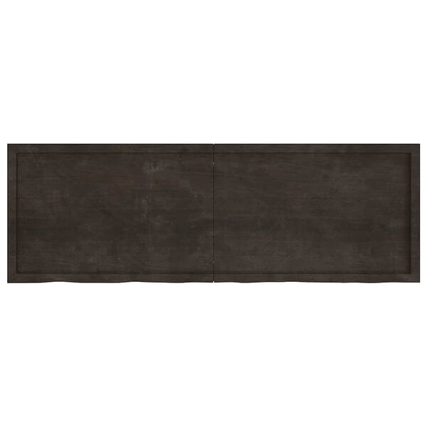 vidaXL Encimera de ba&ntilde;o madera tratada marr&oacute;n oscuro 180x60x(2-4) cm