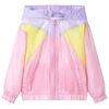 vidaXL Chaqueta infantil con capucha y cremallera multicolor 104