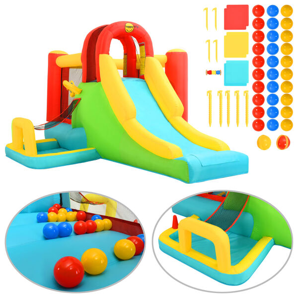 Happy Hop Castillo hinchable con tobog&aacute;n 400x295x200 cm PVC