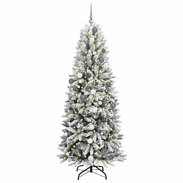 vidaXL &Aacute;rbol de Navidad artificial 210 cm PVC y Pl&aacute;stico y Acero y PE